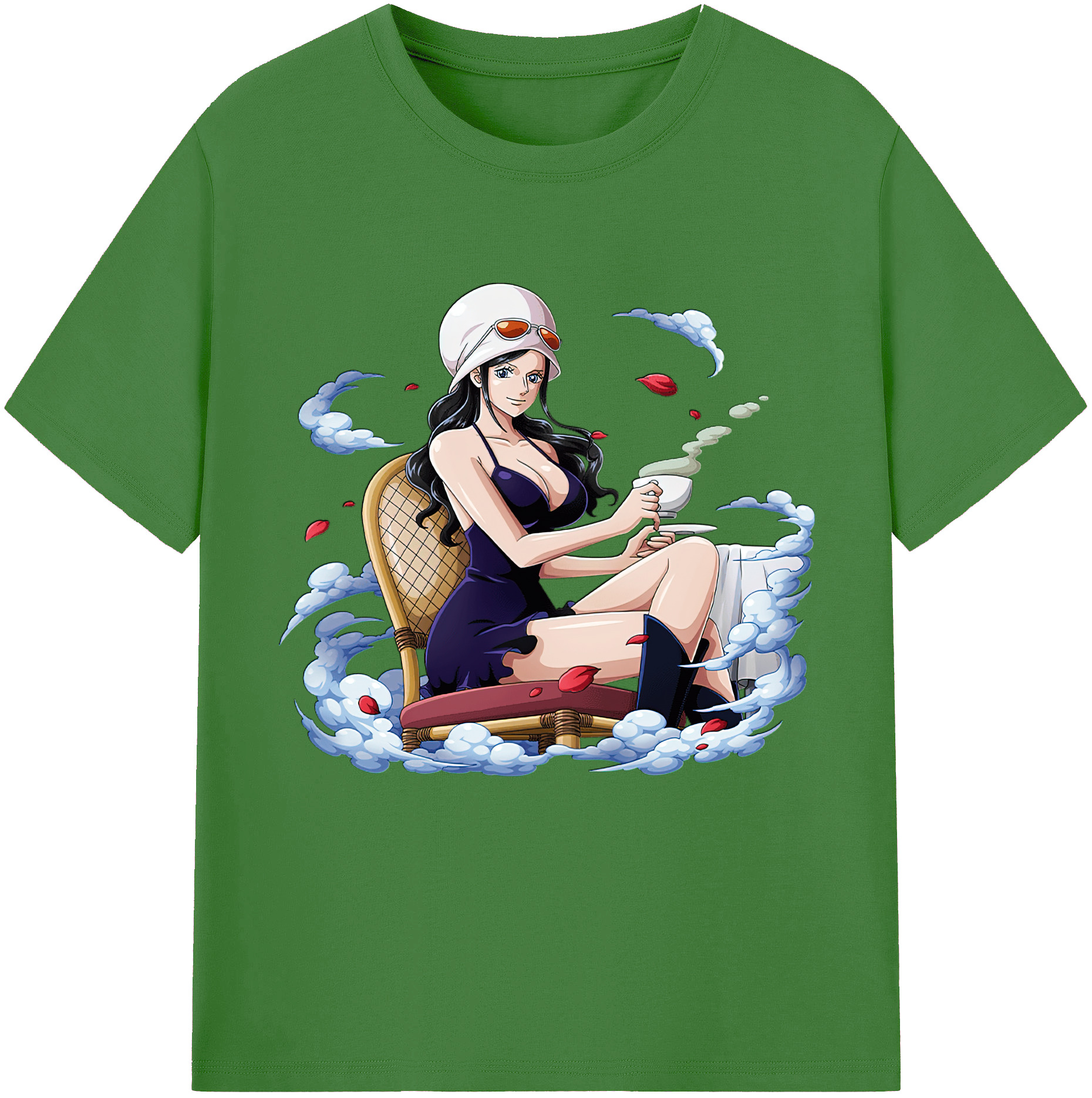 ワンピース ニコ・ロビン ONE PIECE Nico Robin レディースカジュアルプリントTシャツ（綿100％）